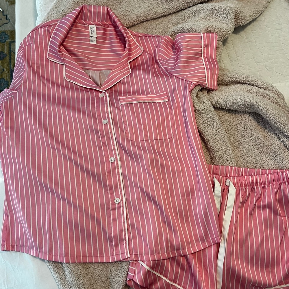 Stars Above Pink Striped Pajama Set Intimates & Sleepwear. Worn once